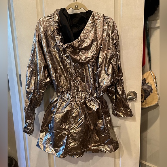 Free People Hooded Metallic Jacket - Picture 2 of 3